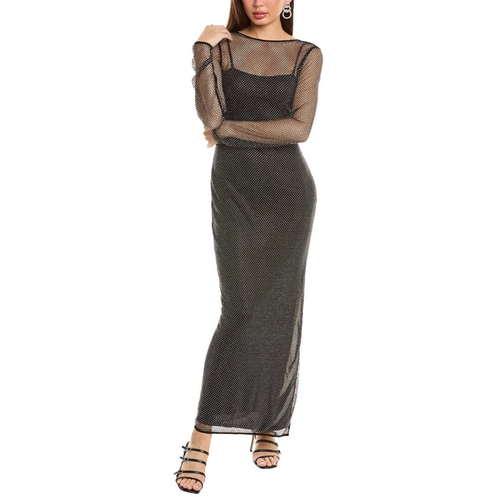BNWT RAMY BROOK LULU DRESS BLACK CRYSTAL